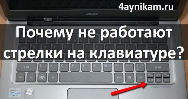 Почему не работают стрелки на клавиатуре ноутбука?