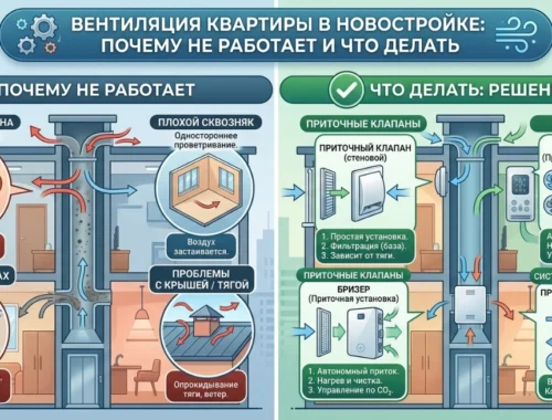 Вентиляция квартиры в новостройке: почему не работает штатная система и как это исправить — Вентрика